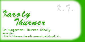 karoly thurner business card